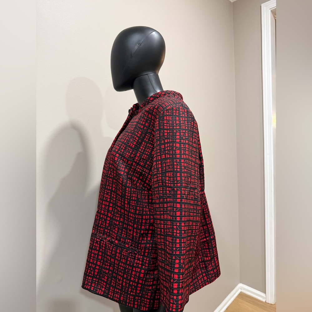 Ruby Rd. Red And Black Checkered Jacket - image 5